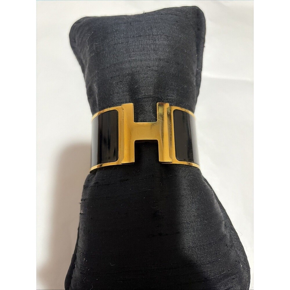 Hermes Cuff Bracelet Black And Gold